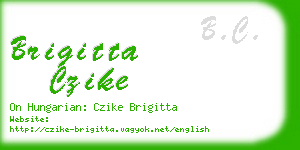 brigitta czike business card